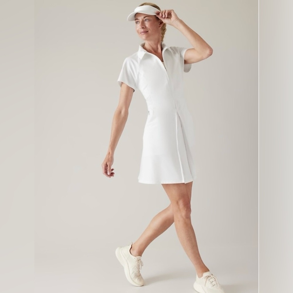 Athleta White Fairway Dress NWT Small includes Bonus Tote Bag